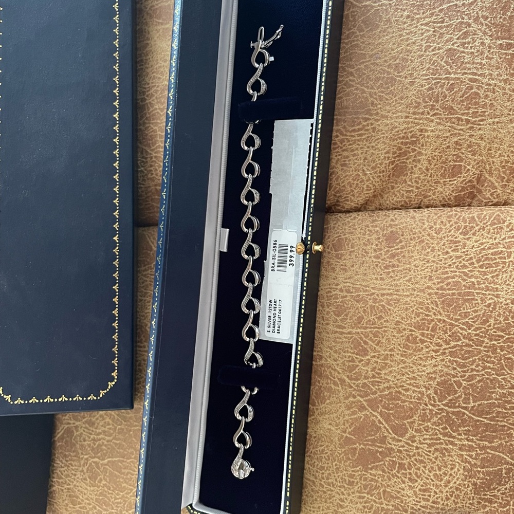 Silver diamond bracelet